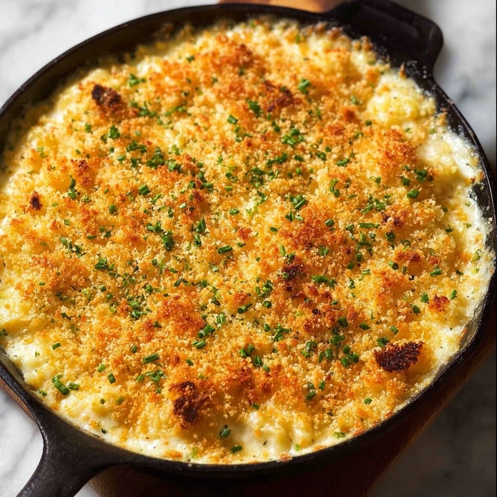 Ultimate Baked Mac and Cheese with Creamy Cheese Sauce and Crunchy Breadcrumb Topping Recipe