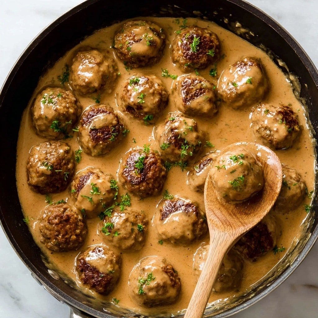 Homemade Swedish Meatballs in Creamy Gravy Recipe