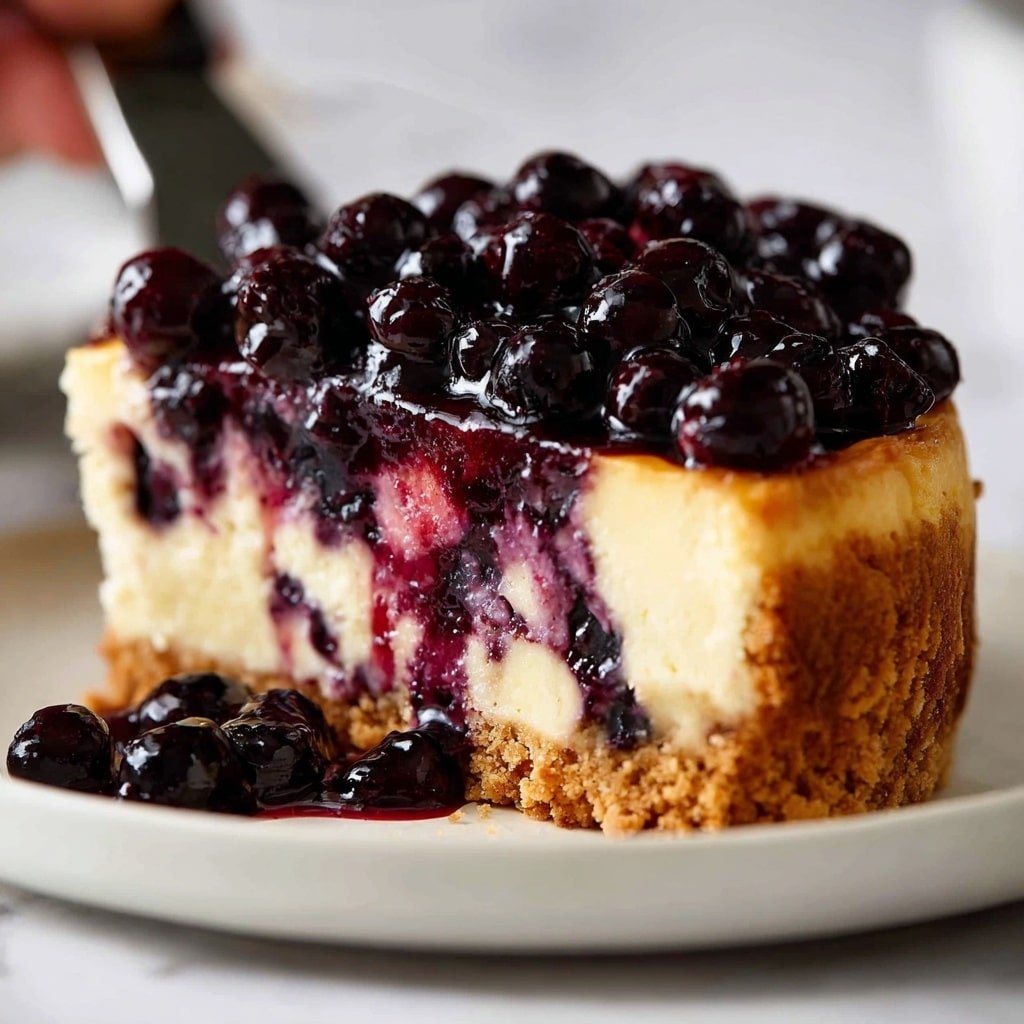 Blueberry Cheesecake with Blueberry Sauce Topping Recipe