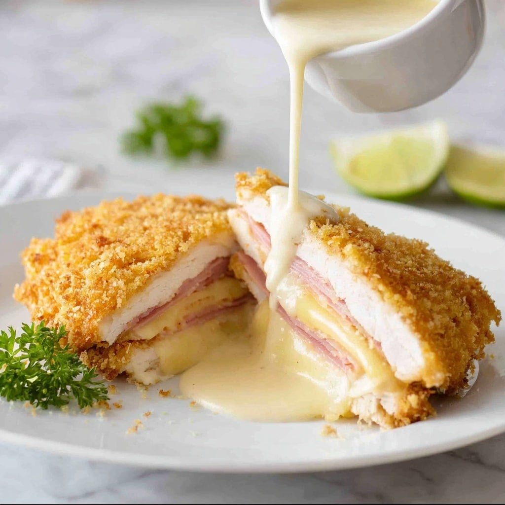 Easy Chicken Cordon Bleu with Dijon Cream Sauce Recipe
