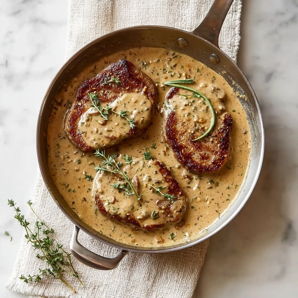 Pan-Fried Pork Chop with Rich Creamy Gravy Recipe