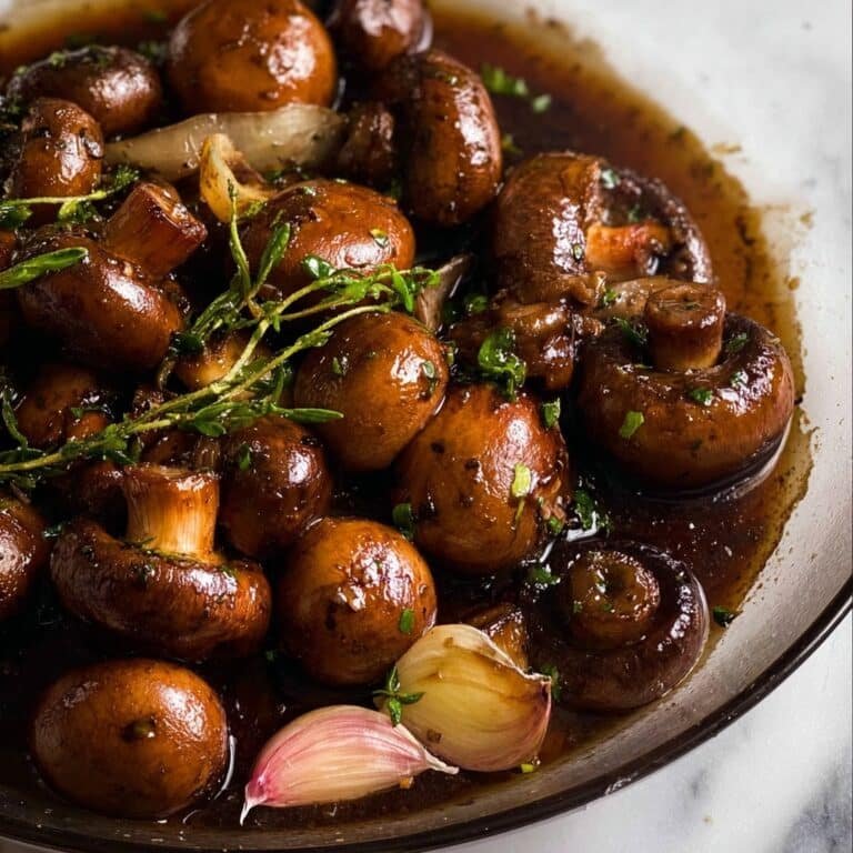 Balsamic Marinated Roasted Mushrooms Recipe