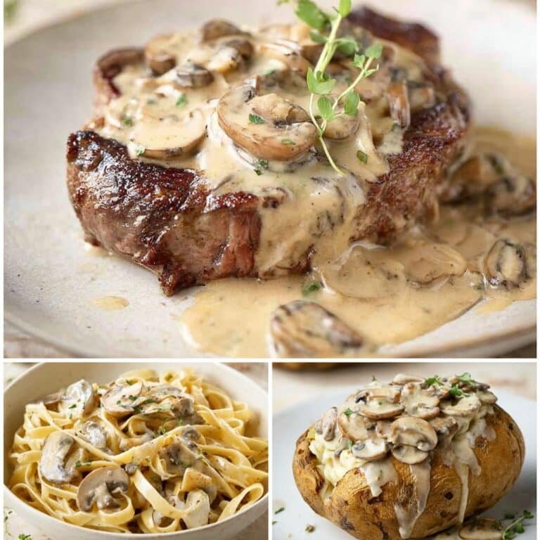 Creamy Mushroom Sauce with White Wine and Parmesan Recipe