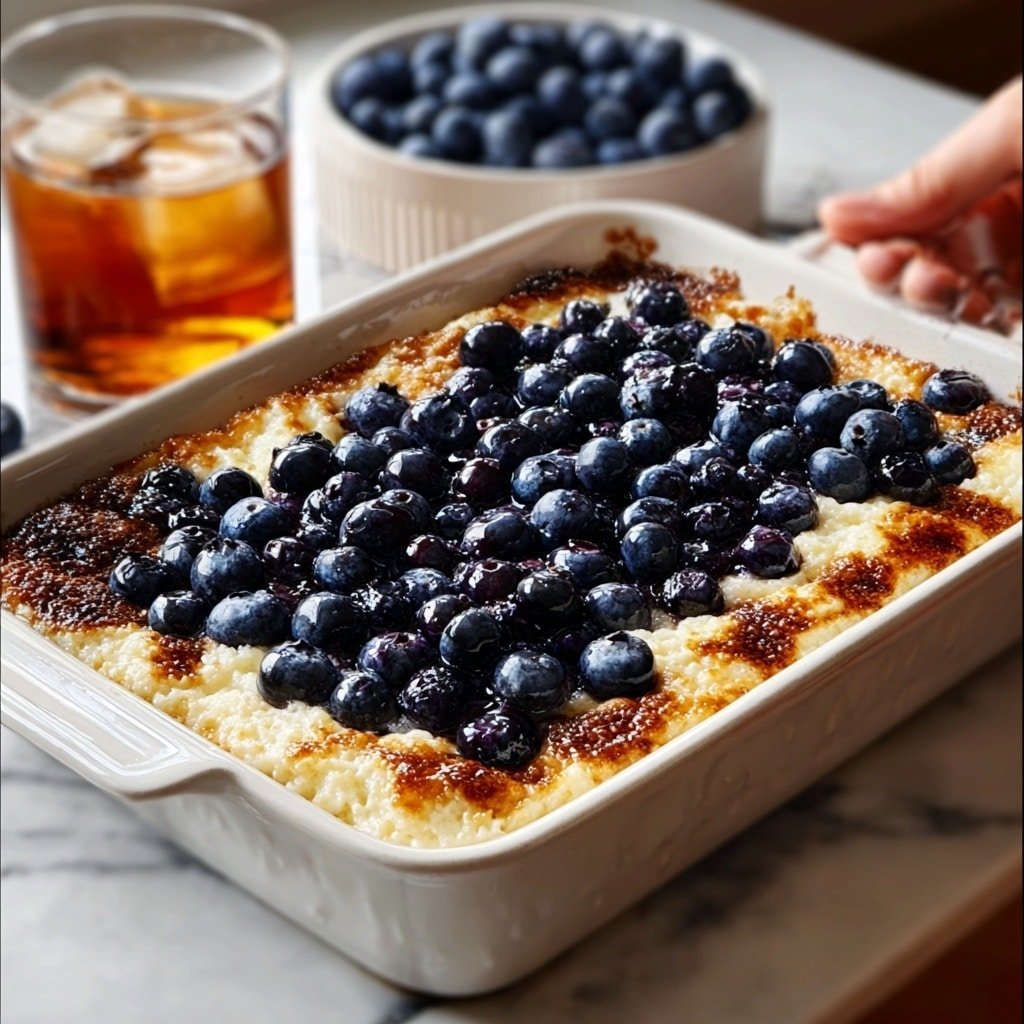 The image shows two white bowls on a white marbled surface, filled with baked blueberry muffins. Each muffin has a golden-brown top with plump blueberries scattered throughout. Next to them is a smaller white bowl filled with fresh blueberries. A gold spoon is held by a woman's hand, scooping one blueberry muffin that has a soft, fluffy inside and blueberry bits visible. The lighting highlights the textures of the muffin tops and the shiny blueberries. photo taken with an iphone --ar 4:5 --v 7