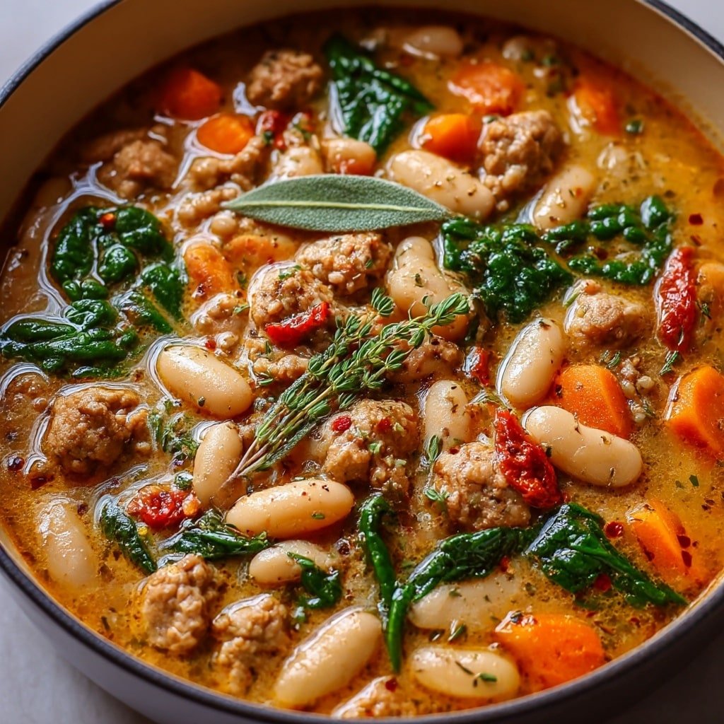 Spicy Italian Sausage Bean Soup Recipe