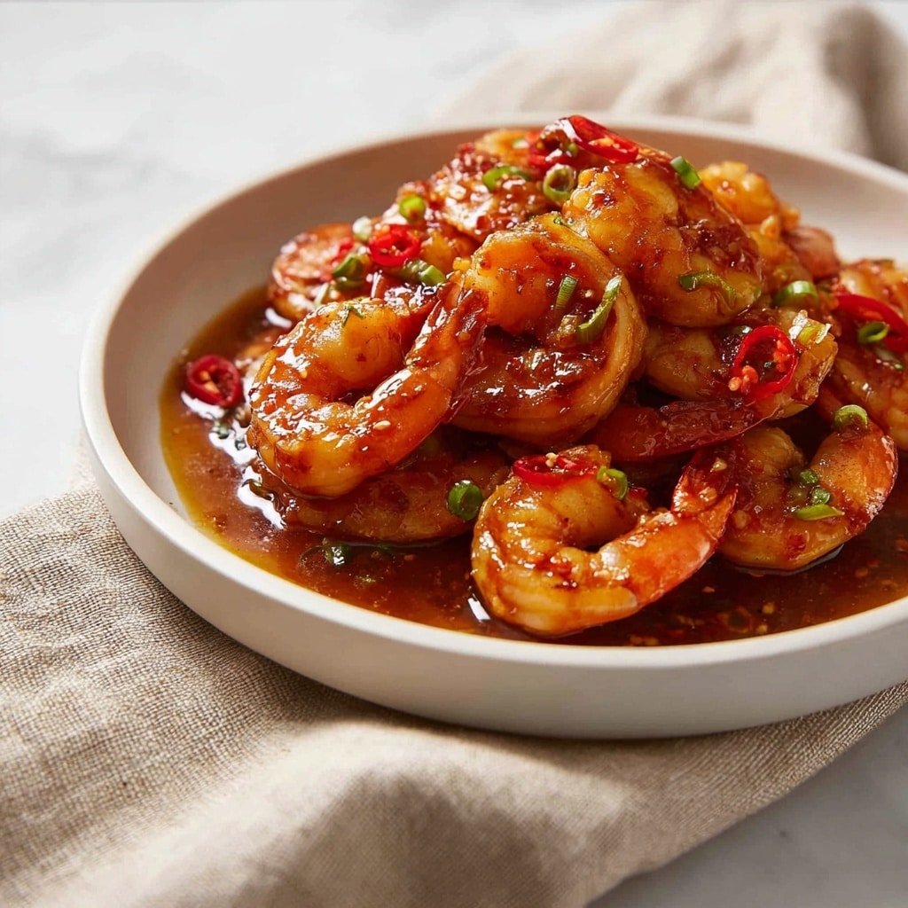 Asian Chili Garlic Prawns (Shrimp) Recipe - Recipe Image