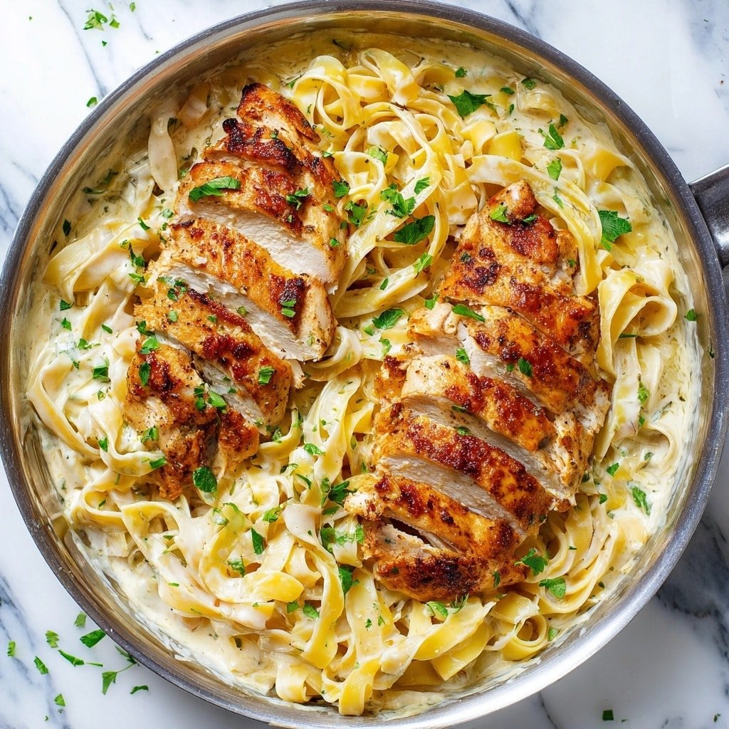 Easy Garlic Chicken Fettuccine Alfredo Recipe
