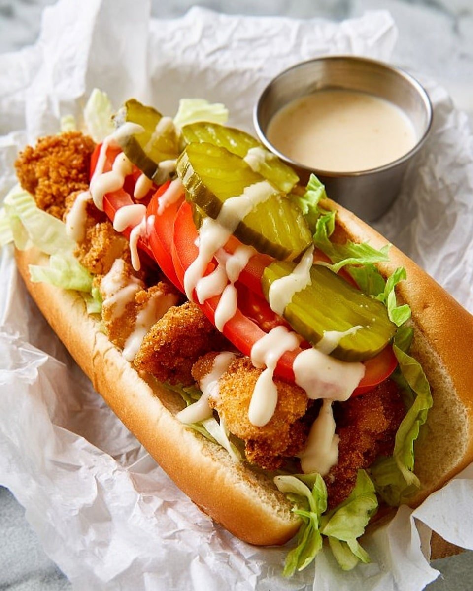 Crispy Louisiana Hot Sauce Chicken Po’Boys Recipe - Recipe Image
