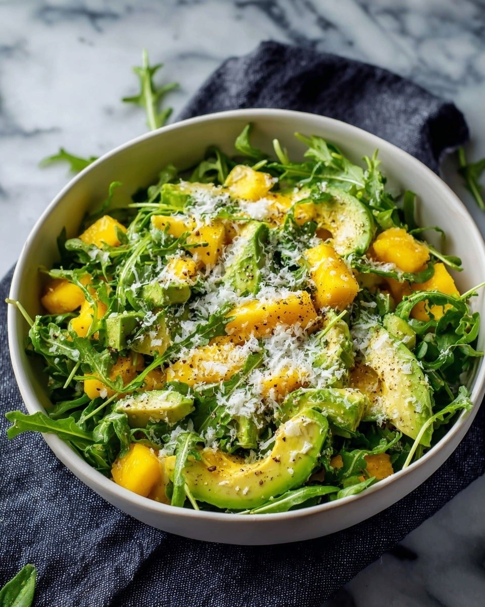 Salade de Roquette, Avocat et Mangue aux Noix Grillées et Feta Recipe