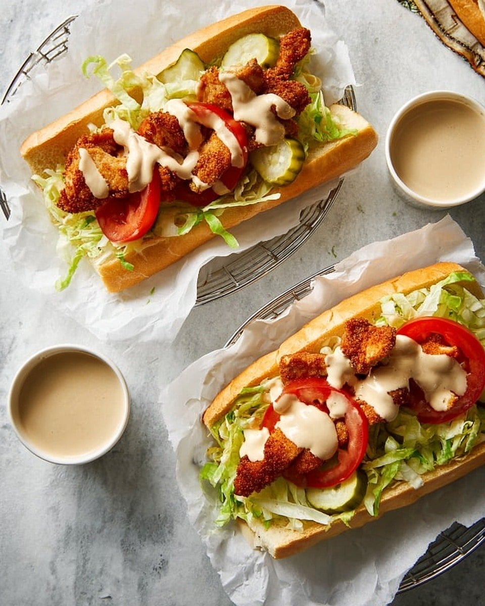 Crispy Louisiana Hot Sauce Chicken Po’Boys Recipe - Recipe Image