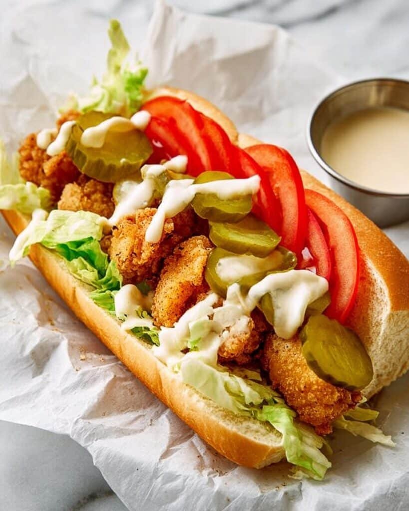 Crispy Louisiana Hot Sauce Chicken Po’Boys Recipe