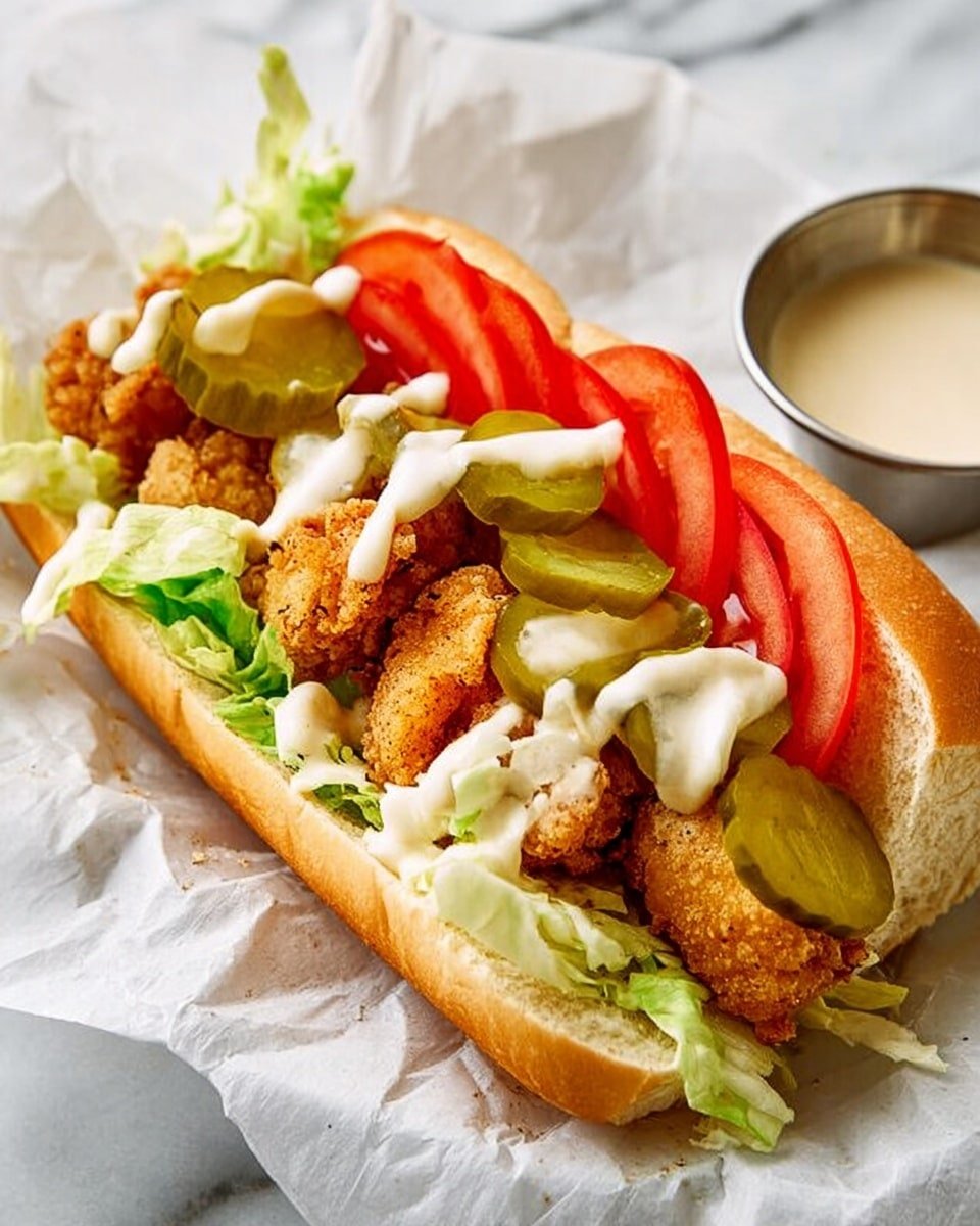 Crispy Louisiana Hot Sauce Chicken Po’Boys Recipe